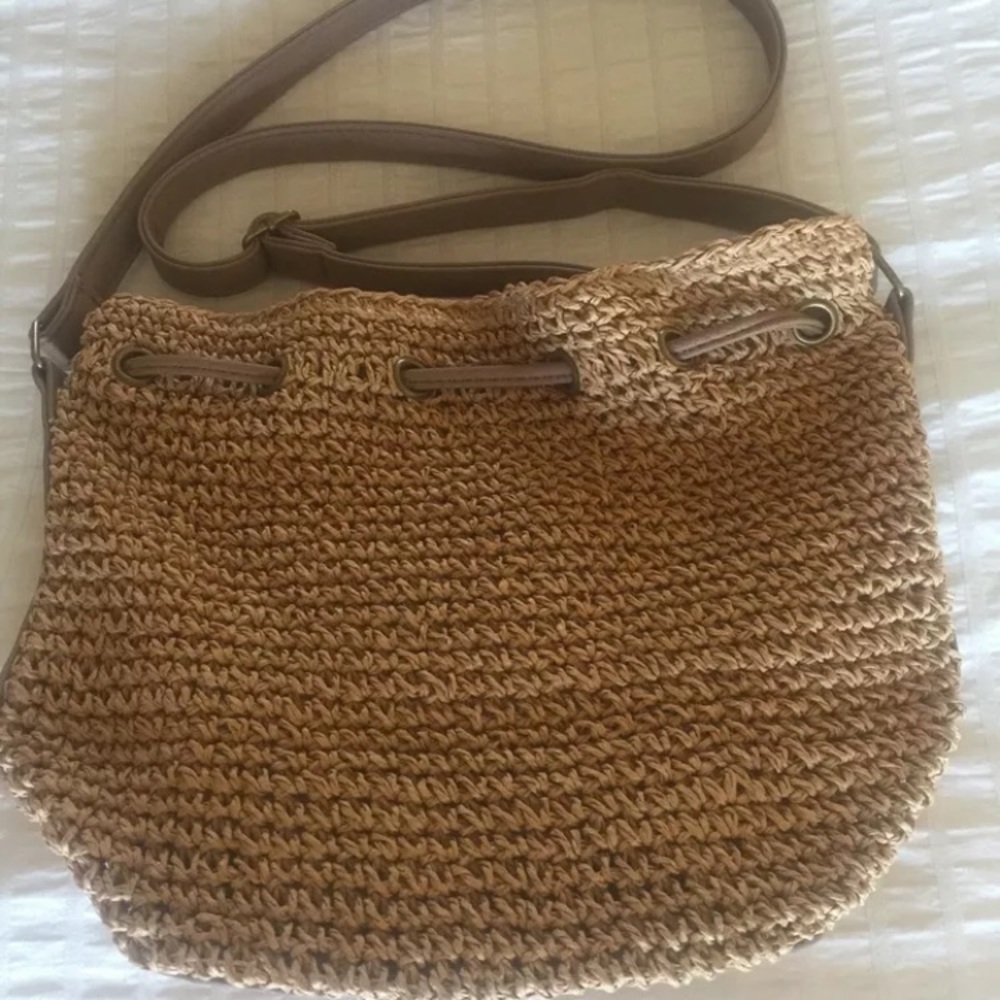ANTHROPOLOGIE JCrew Zara Straw Tote - Picture 5 of 6